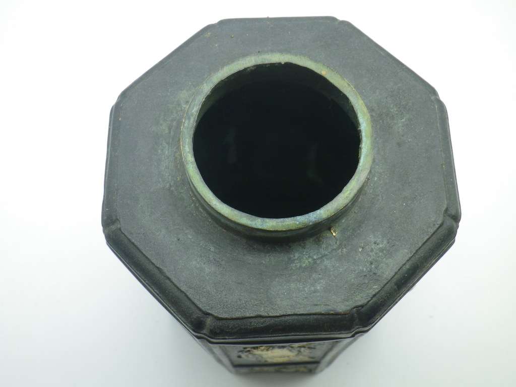 Chinese Bronze and Brass Vintage Tea caddy. Fabulous detail