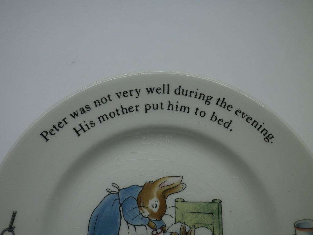 PETER RABBIT PLATE Wedgwood,  ETRURIA and BARLASTON