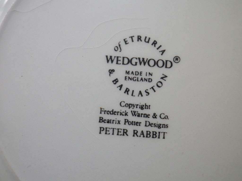 PETER RABBIT PLATE Wedgwood,  ETRURIA and BARLASTON
