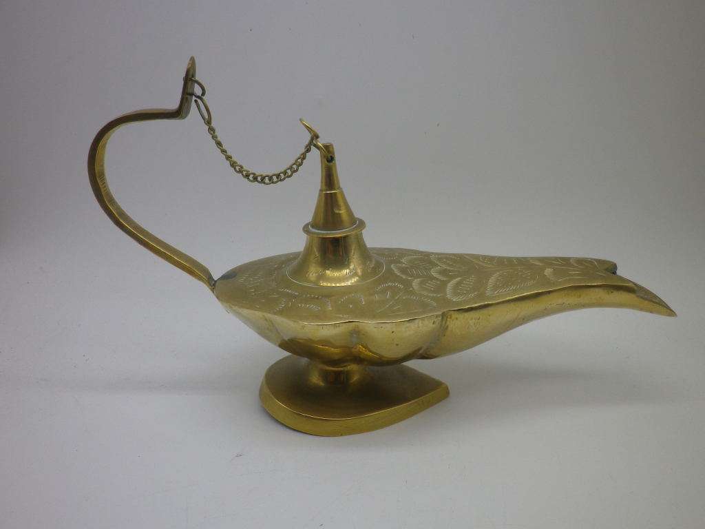 Large Brass ALADIN GENIE LAMP.