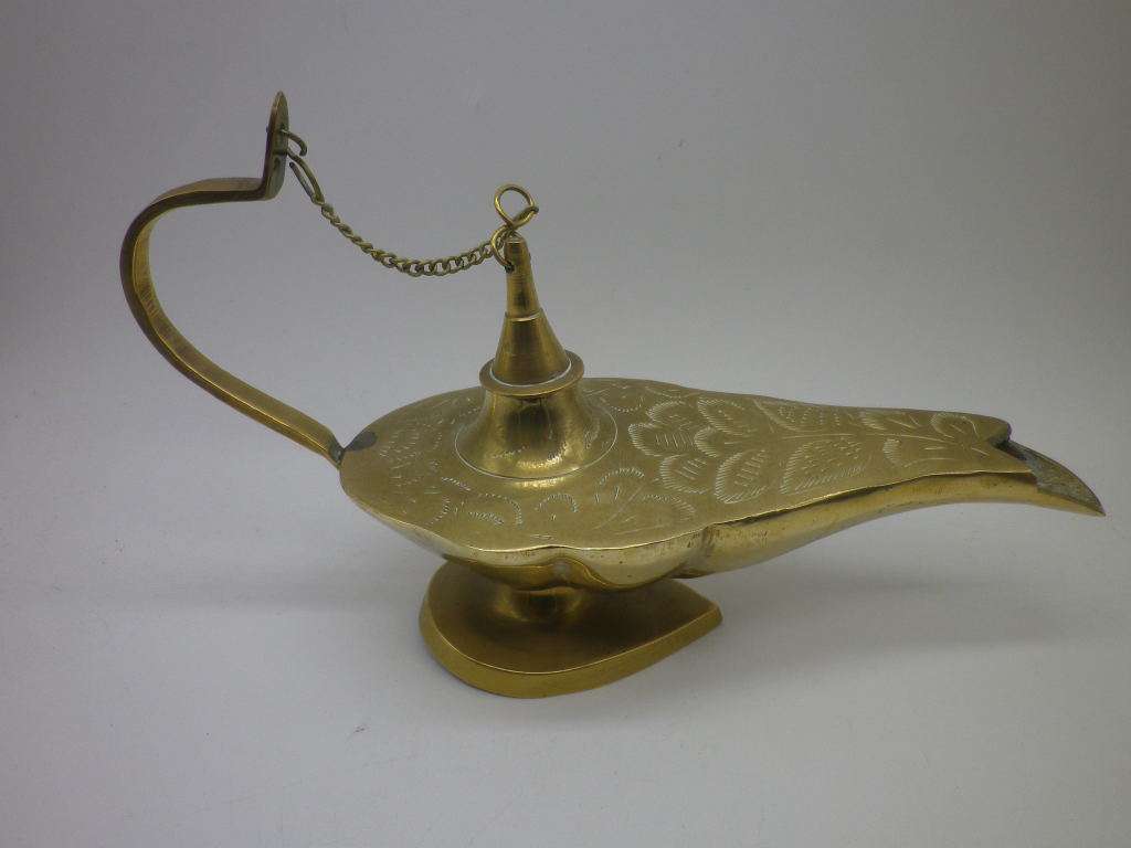 Large Brass ALADIN GENIE LAMP.