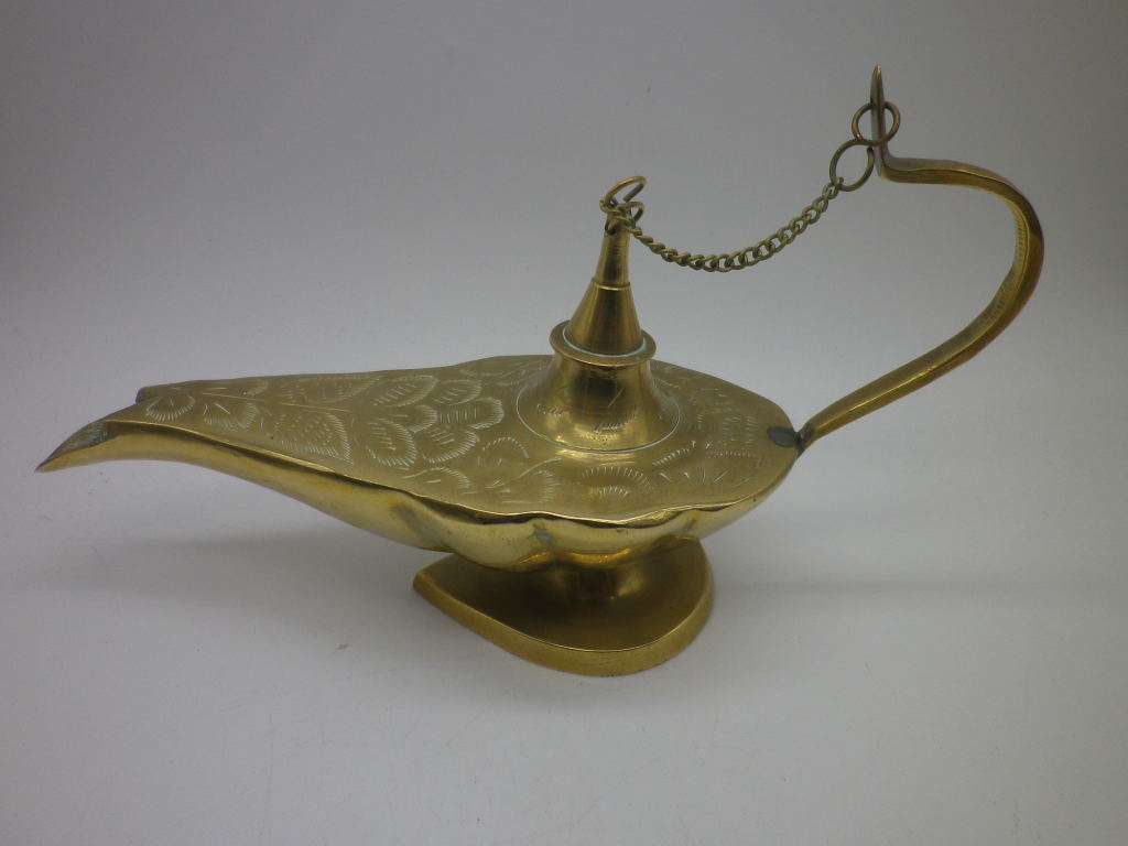 Large Brass ALADIN GENIE LAMP.