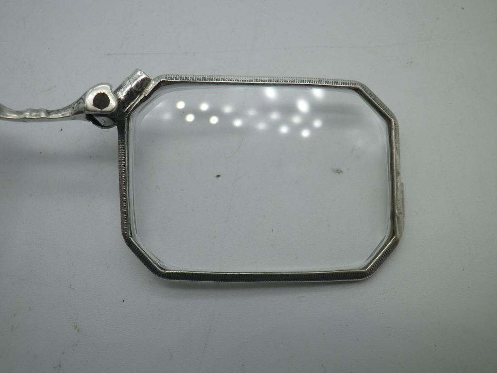 FOR ANDREA ONLY PLEASE!! Victorian Silver, Marcasite & Crystal Folding LORGNETTE Opera Glasses