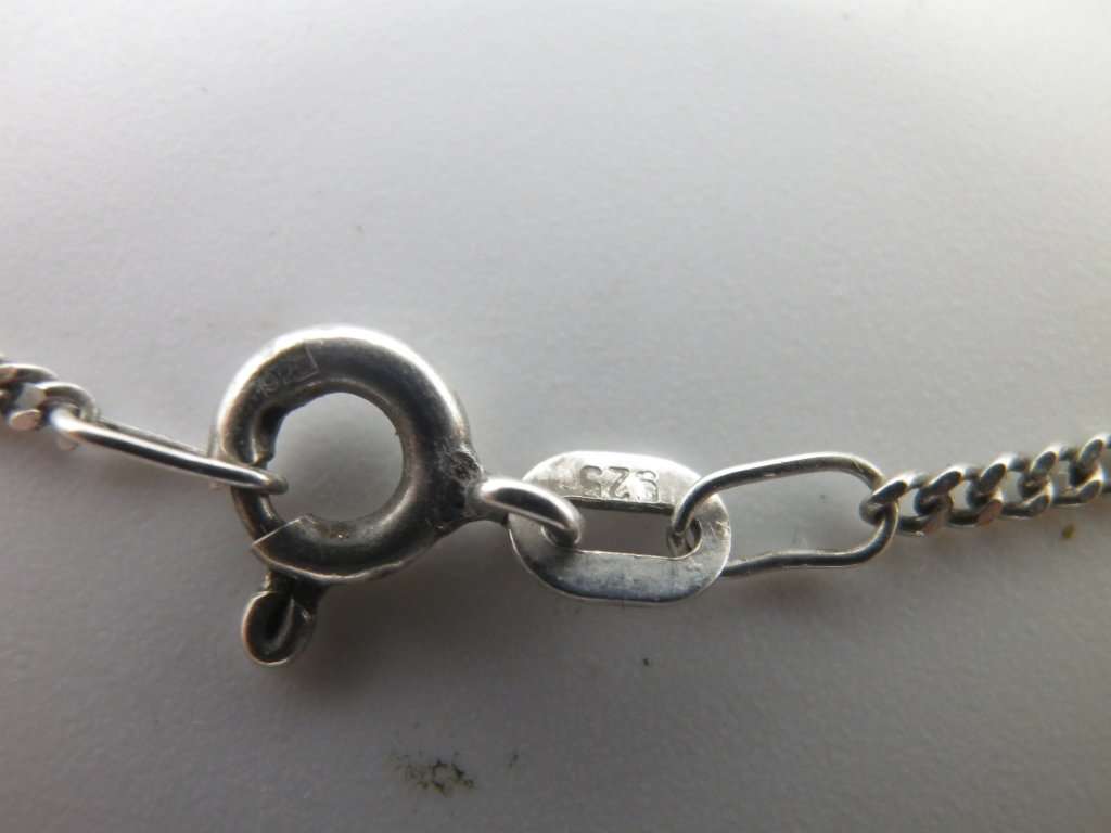 WOW! Sterling Silver PERFUME BOTTLE PENDANT on long 925 Silver Chain