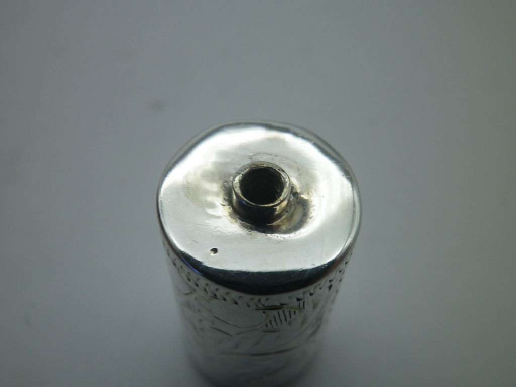 WOW! Sterling Silver PERFUME BOTTLE PENDANT on long 925 Silver Chain