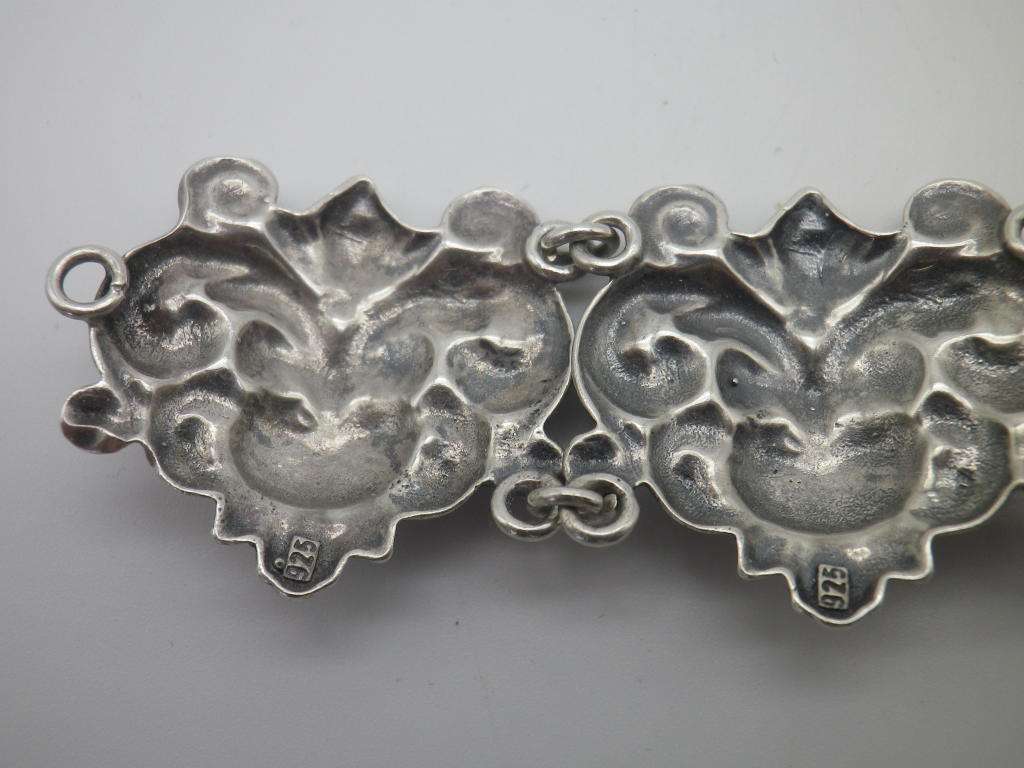 Unusual FIGURAL Vintage Sterling silver Bracelet. Zeus? Poseidon? 8cm long 27g