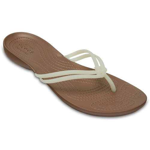 CROCS - Isabella Flip w white/bronze size UK 5 Available