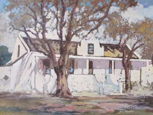 Sydney TAYLOR (1870-1952)  Gouache on paper laid down on board.