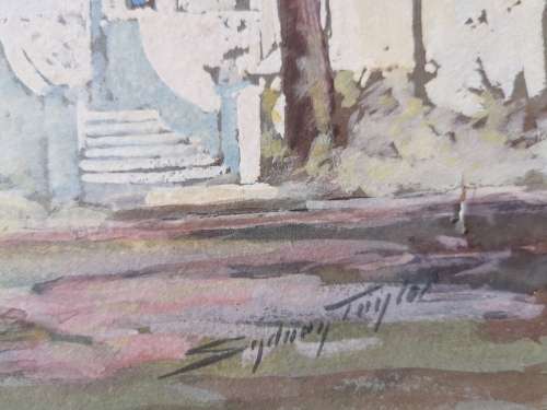Sydney TAYLOR (1870-1952)  Gouache on paper laid down on board.