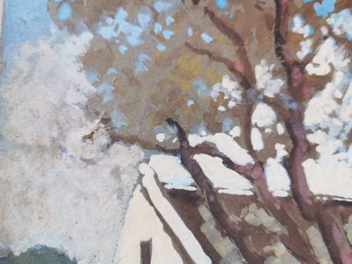 Sydney TAYLOR (1870-1952)  Gouache on paper laid down on board.