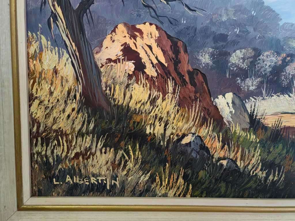 Les Albertyn , well know South African artist. Highly sought after.