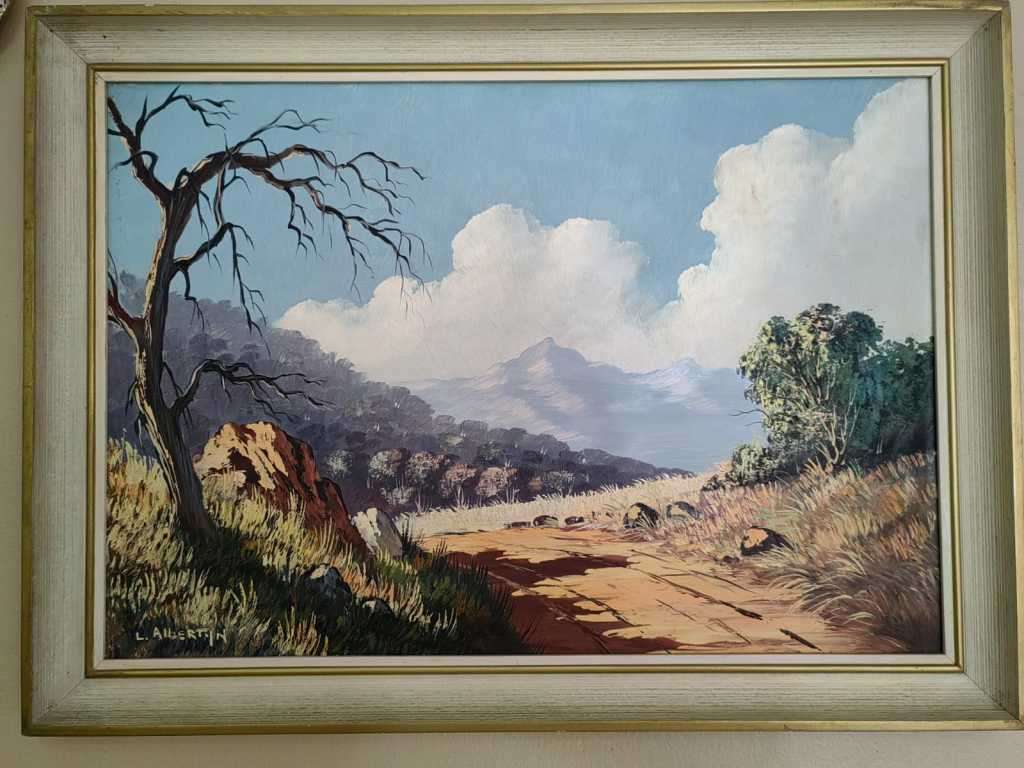 Les Albertyn , well know South African artist. Highly sought after.