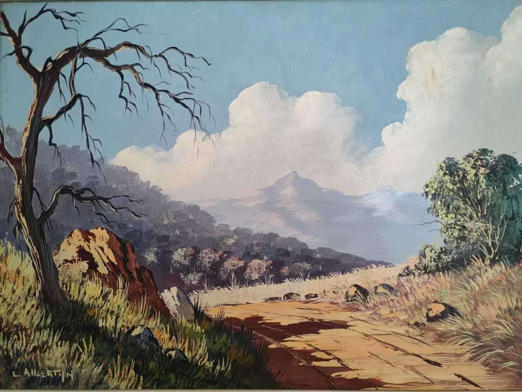 Les Albertyn , well know South African artist. Highly sought after.