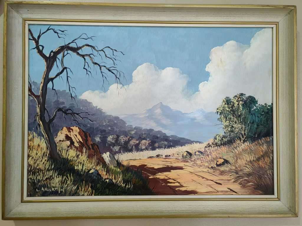 Les Albertyn , well know South African artist. Highly sought after.