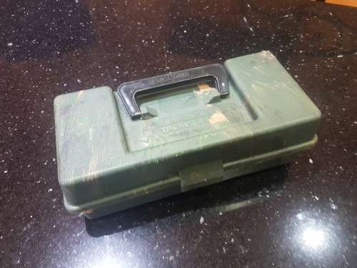 Broadhead tackle box, Filled with goodies.