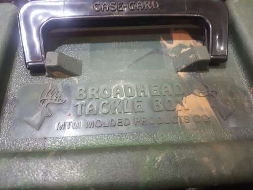 Broadhead tackle box, Filled with goodies.