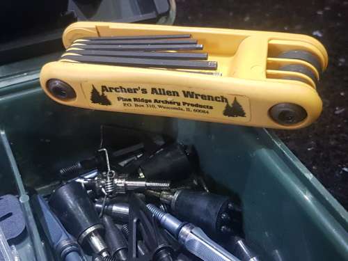 Broadhead tackle box, Filled with goodies.