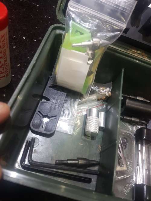 Broadhead tackle box, Filled with goodies.