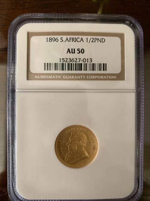 1896 zar Half Pond AU 50