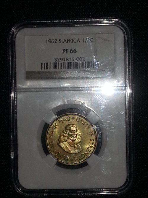 1962 1/2cent PF 66 coin