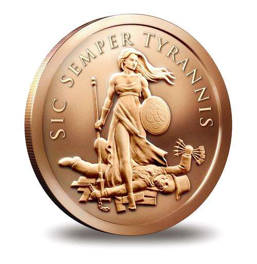 1 Oz Copper "Sic Semper Tyrannis" Round