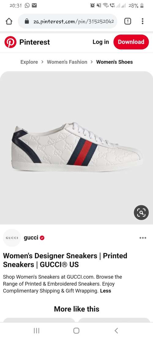 Gucci Guccissima lace-up sneaker (Size 6)