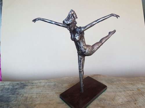 Owen Claassen metal sculpture - Ballerina Girl