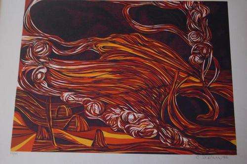 UNFRAMED SIGNED AND NUMBERED CECIL SKOTNES WOODCUT at CRAZY R1 START!!!!!