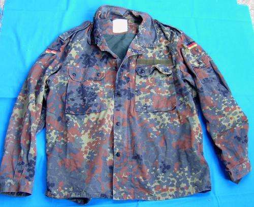 Original German Army Bundeswehr Flecktarn camo Shirt Summer Jacket size XL (2/59)