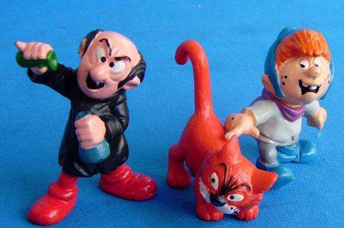 3 Smurfs Gargamel Azrael Scrouples Schleich (3/47)