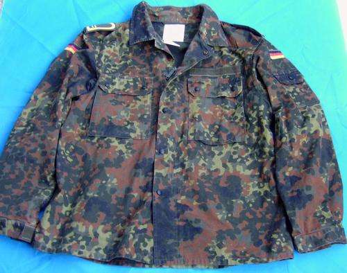 Original German Army Bundeswehr Flecktarn camo Shirt Summer Jacket size XL (18/35)