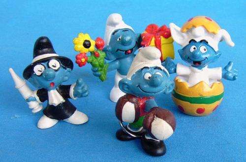 4 different Peyo Smurfs Schleich Bully (21/28)