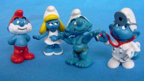 4 different Peyo Smurfs Schleich Bully (21/24)