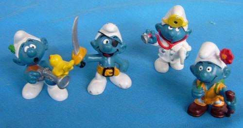 4 different Peyo Smurfs Schleich Bully (22/48)
