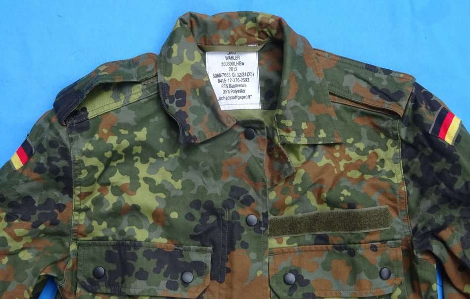 Original German Army Bundeswehr camo Shirt size XS  (D1/1)