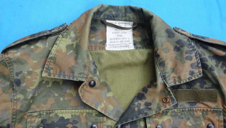 Original German Army Bundeswehr camo Shirt size S  (BW size 1) (D01/3)