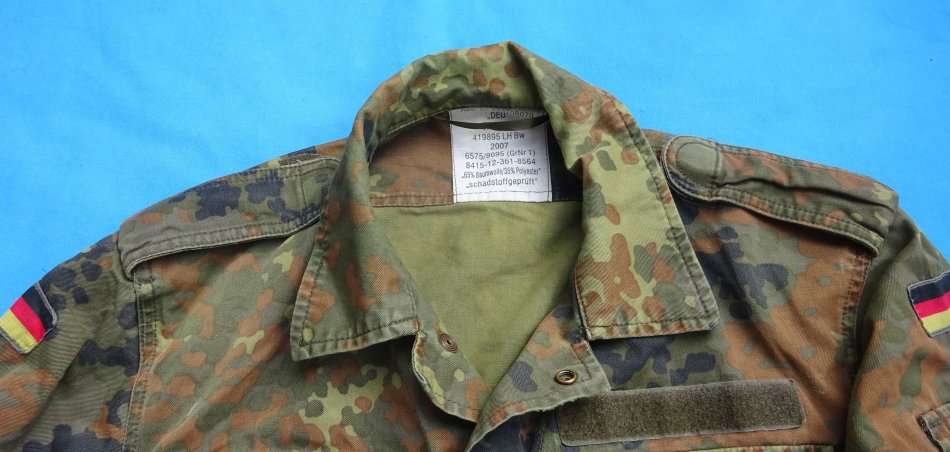 Original German Army Bundeswehr camo Shirt size s (BW size1) (D2/1)