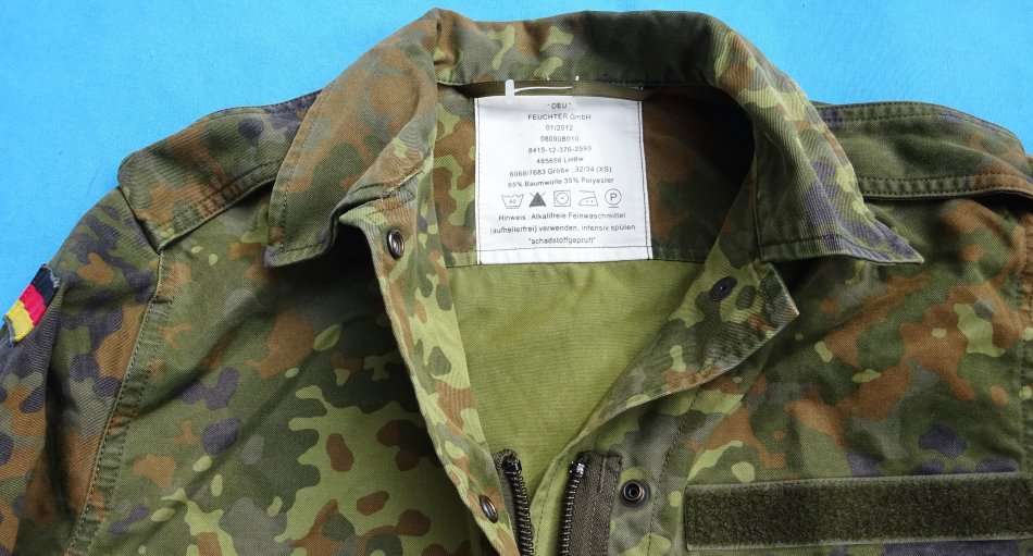 Original German Army Bundeswehr camo Shirt size XS (D2/7)