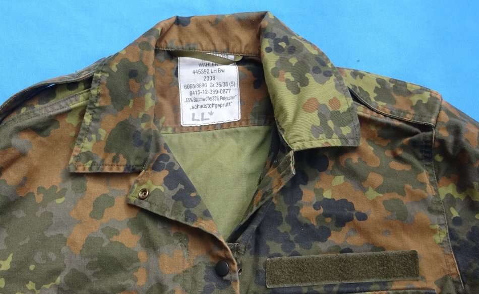 Original German Army Bundeswehr camo Shirt size s (D2/09)