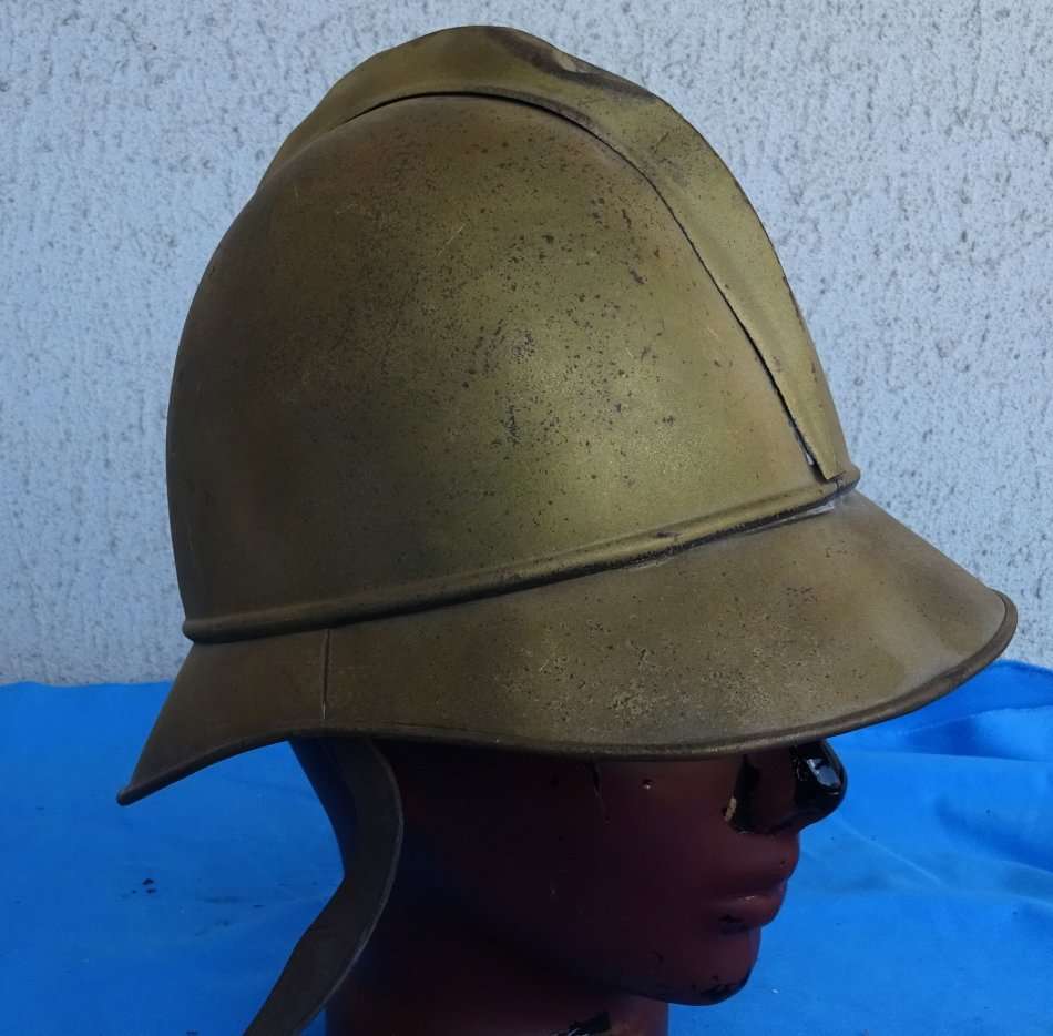 a hundred years old original german fire brigade Helmet (D2/18)