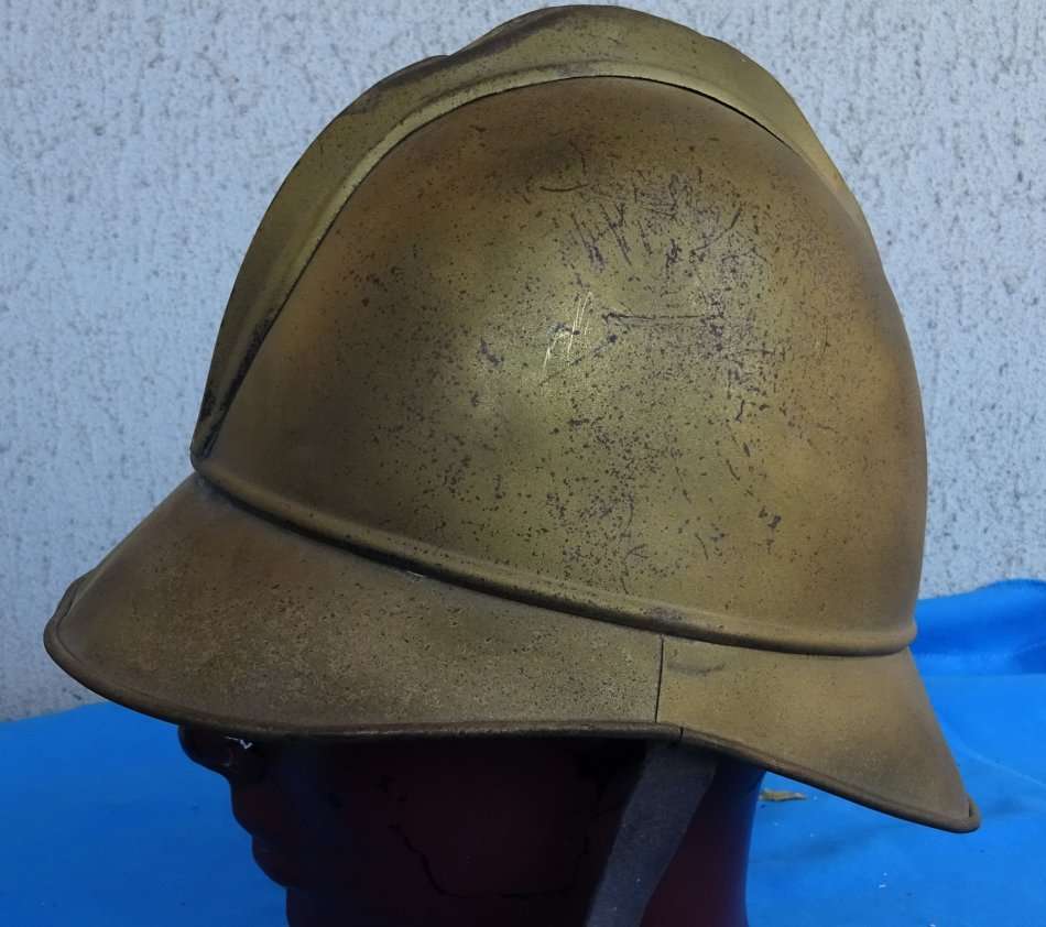 a hundred years old original german fire brigade Helmet (D2/18)
