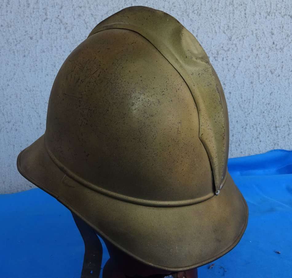 a hundred years old original german fire brigade Helmet (D2/18)