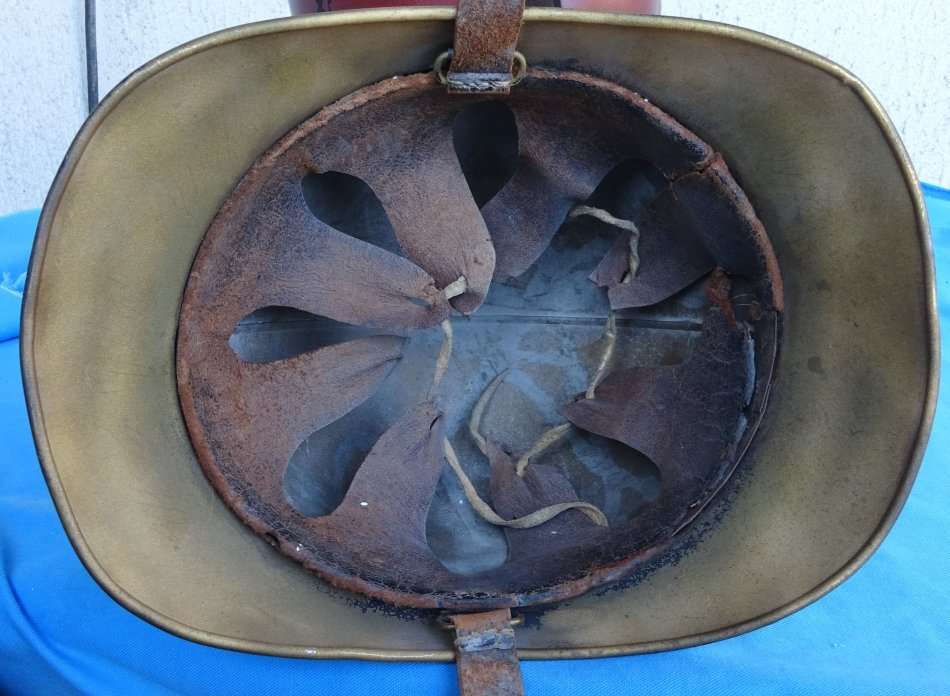 a hundred years old original german fire brigade Helmet (D2/18)