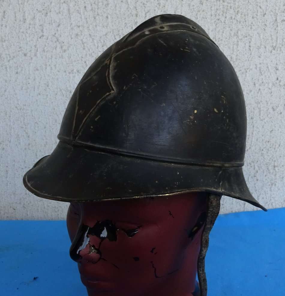 a hundred years old original german fire brigade Brass Helmet (D3/5)