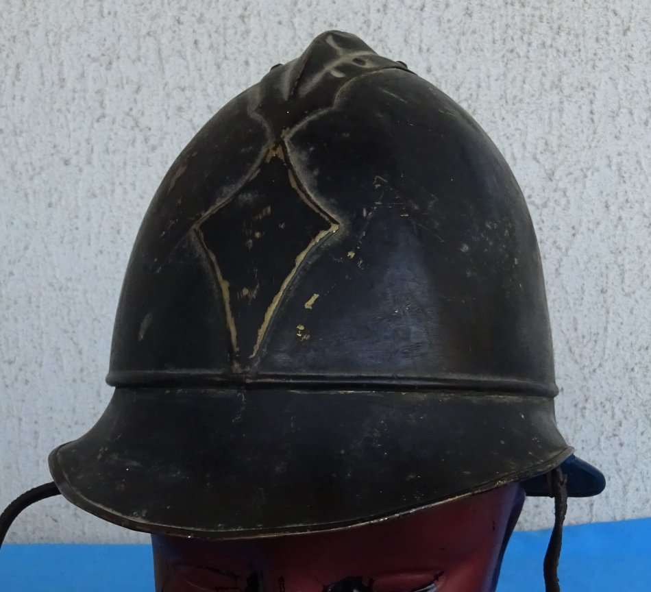a hundred years old original german fire brigade Brass Helmet (D3/5)