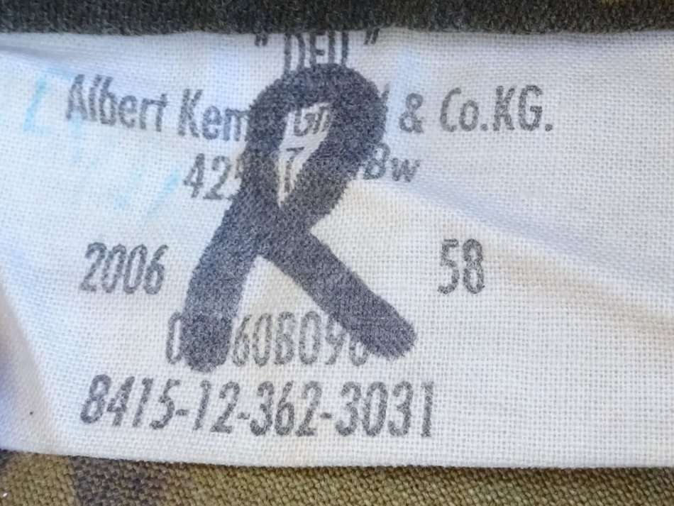 Original German Army Bundeswehr camo Cap size 58 (D4/22)