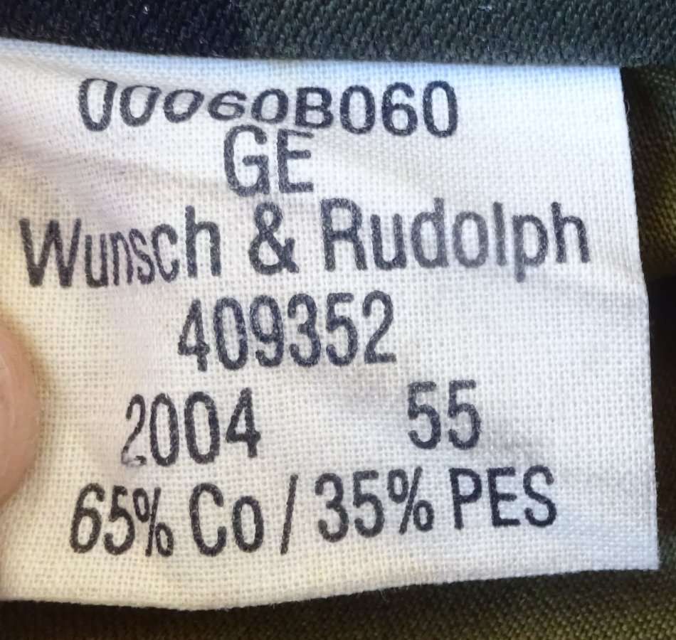 Original German Army Bundeswehr camo Cap size 55 (D4/43)