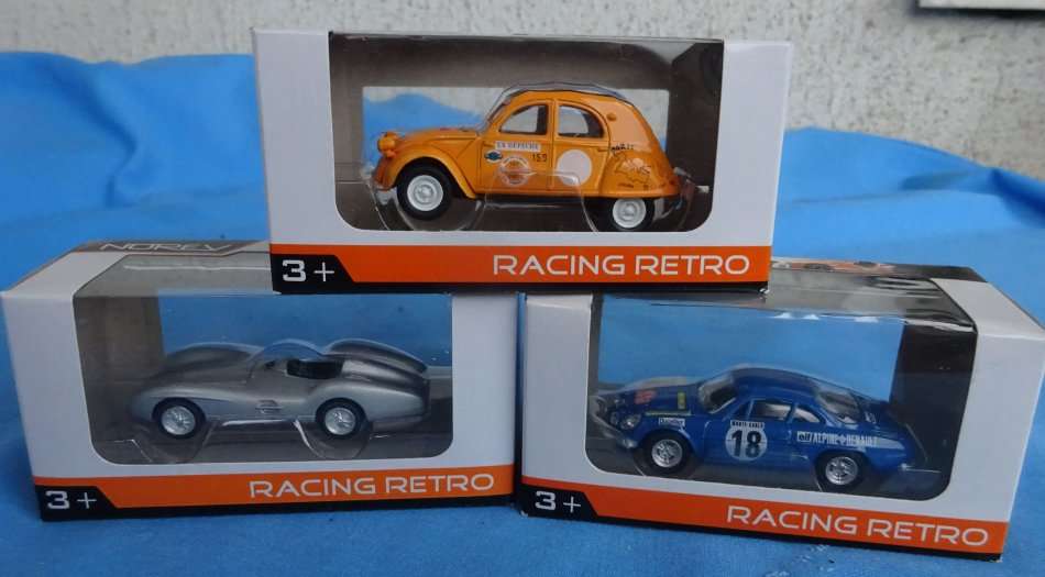 3 Norev Die Cast Cars Mercedes Renault 159 Renault Alpine (T/5)