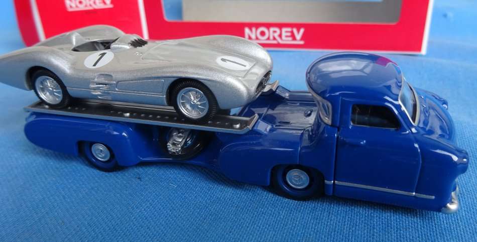 Norev Mercedes Benz Transporter Das Blaue Wunder and 300 SL (T/15)