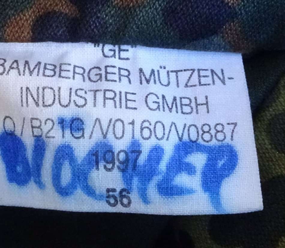 Original German Army Bundeswehr camo Cap size 56